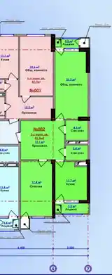 2-комн. квартира, 3 этаж, 82 м², 19 мкр-9