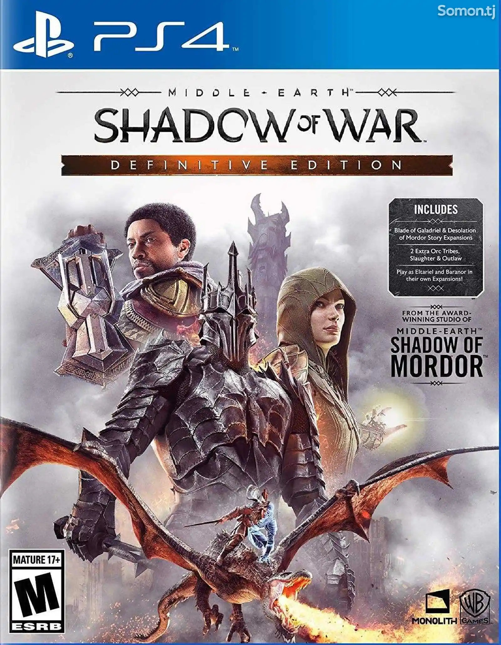 Игра Middle Earth Shadow of War Definitive Edition для Sony PS4
