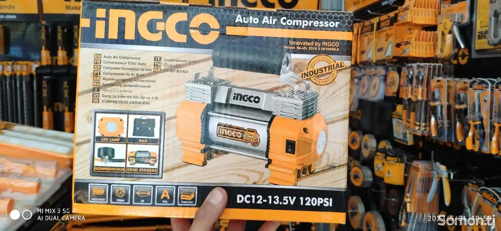 компрессор для шиномонтаж ingcco 18 A-4