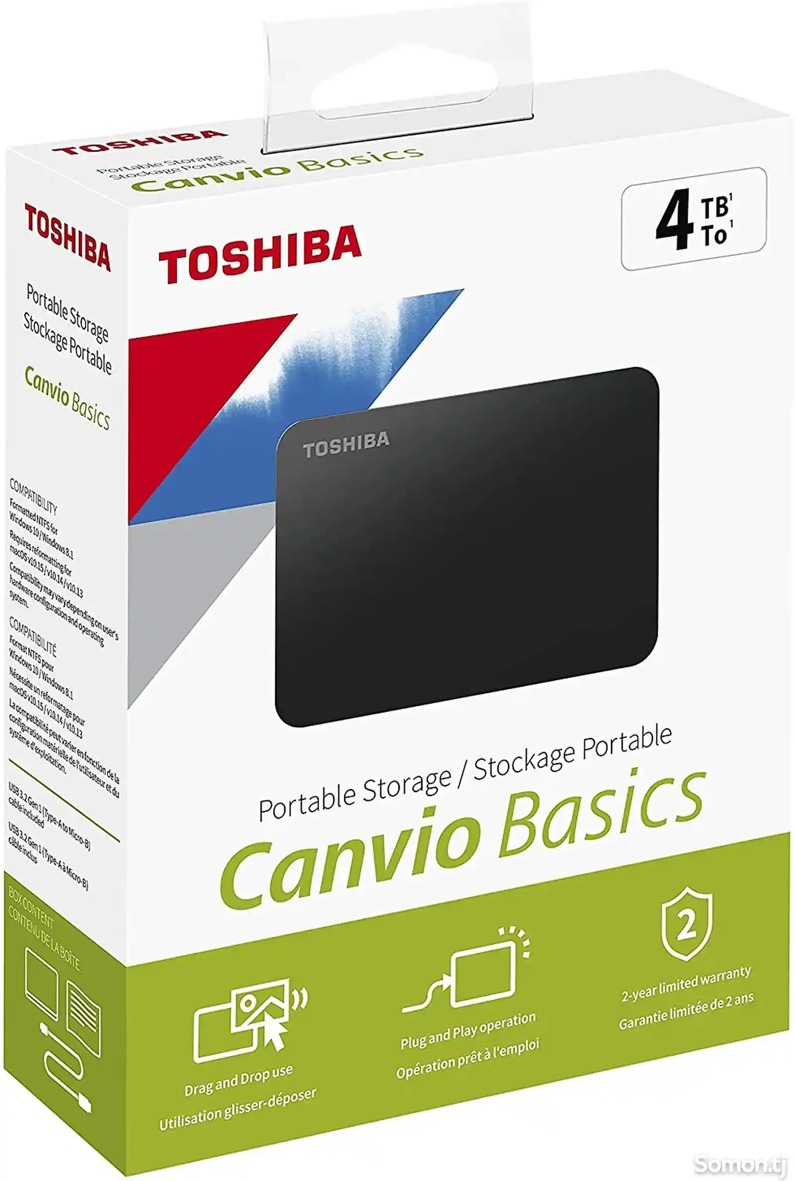 Внешний накопитель 4TB Toshiba Canvio Basics