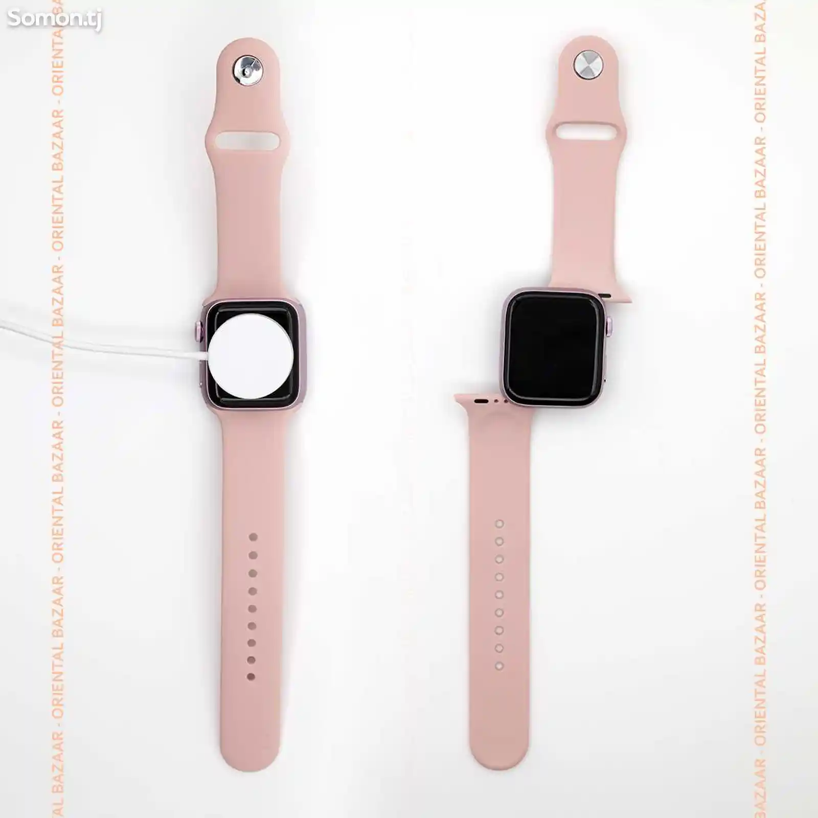 Смарт часы женские с NFC модулем X7 PRO, пудрово-розовый-6