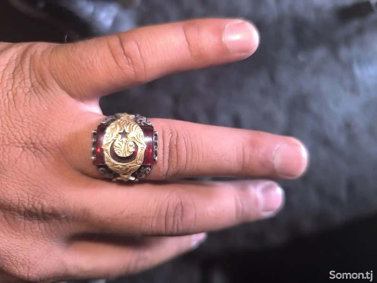 Мужское серебряное кольцо 925-1