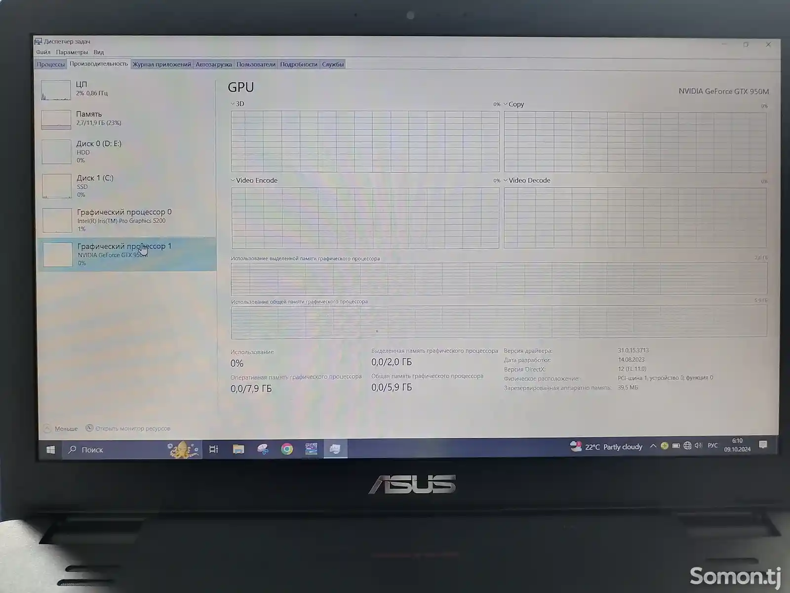 Ноутбук Asus Core i7 4750-8