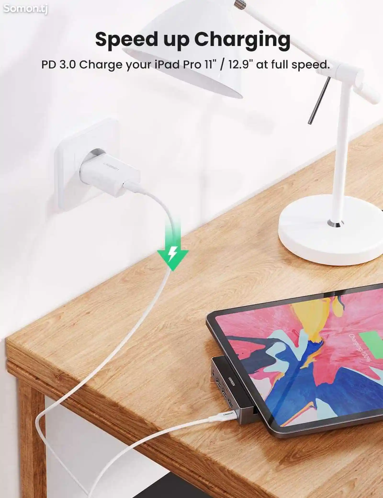 Адаптер Ugreen USB-C Hub для iPad Pro, 5 in 1-4