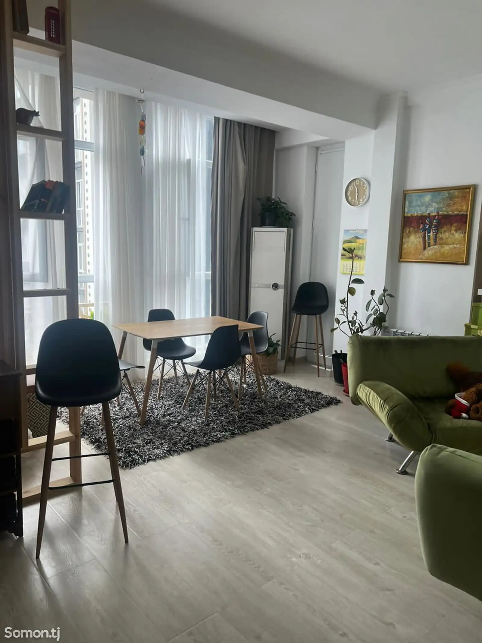 1-комн. квартира, 8 этаж, 60 м², Сомони-2