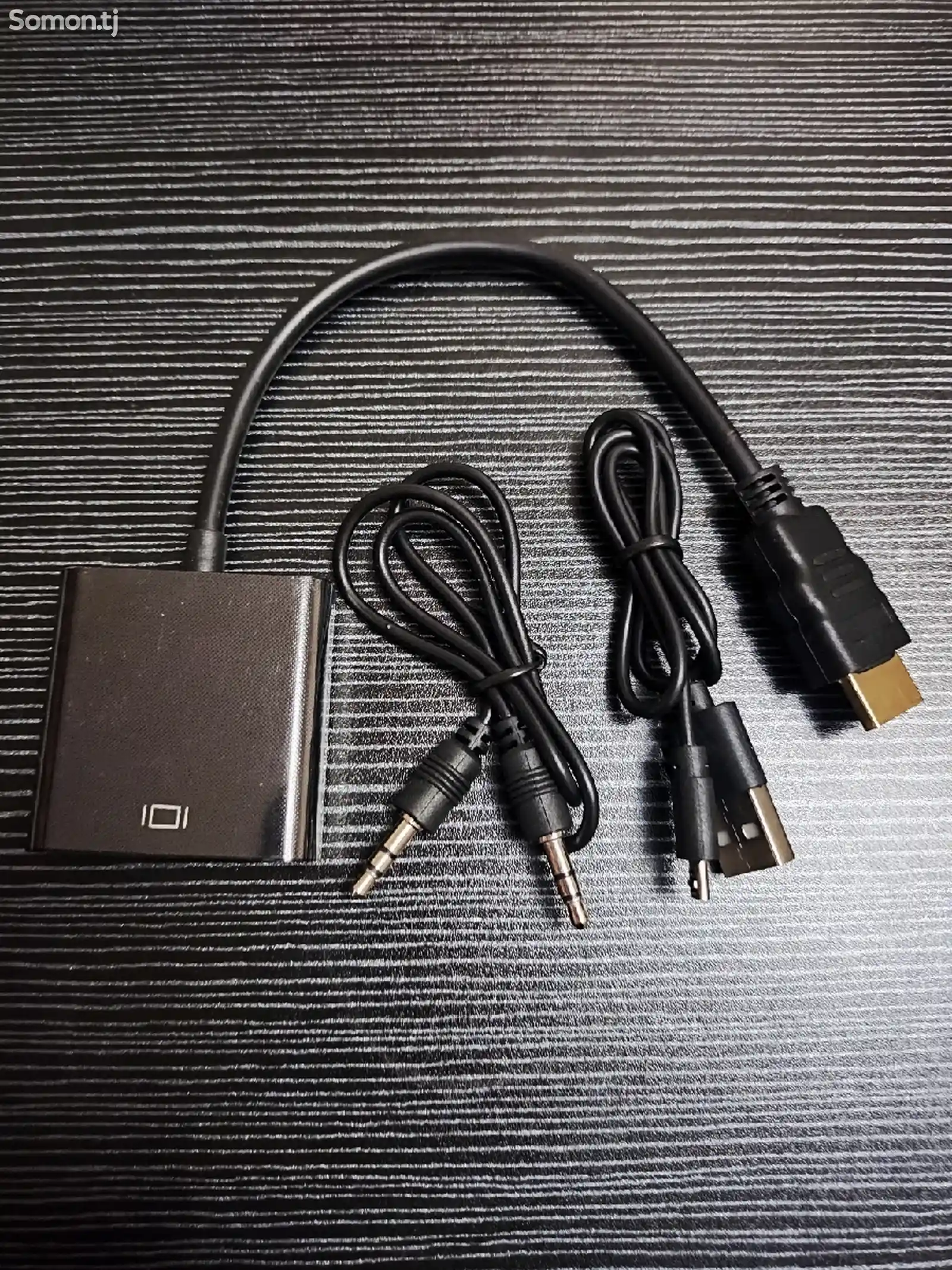 Переходник HDMI to VGA с аудио и micro USB-1