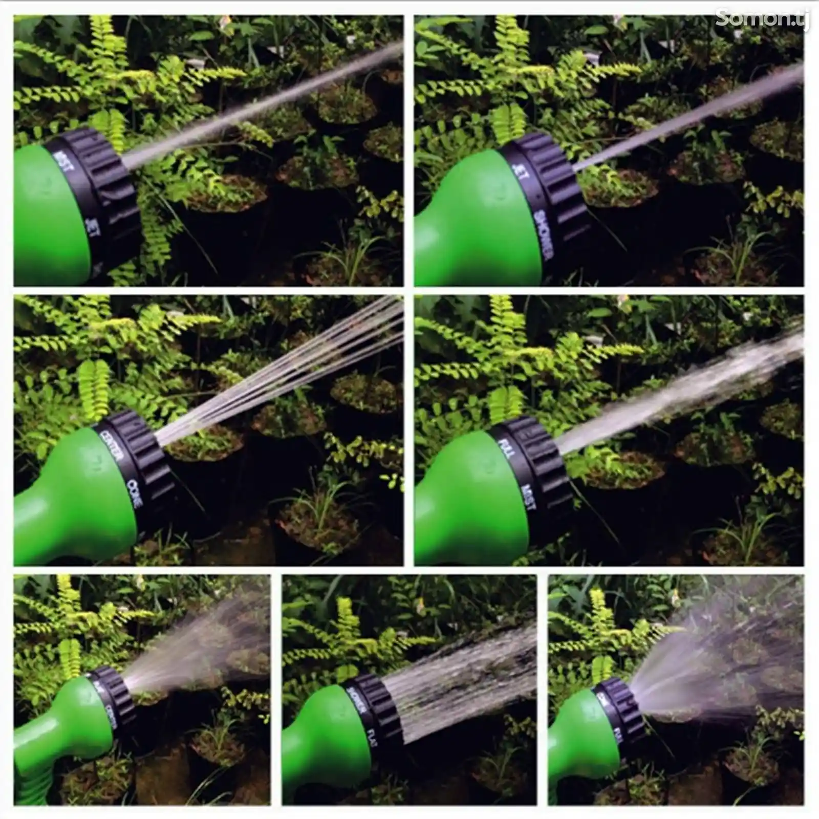 Гибкий садовый шланг для полива с распылителем-4