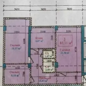 3-комн. квартира, 12 этаж, 83 м², Фирдавси