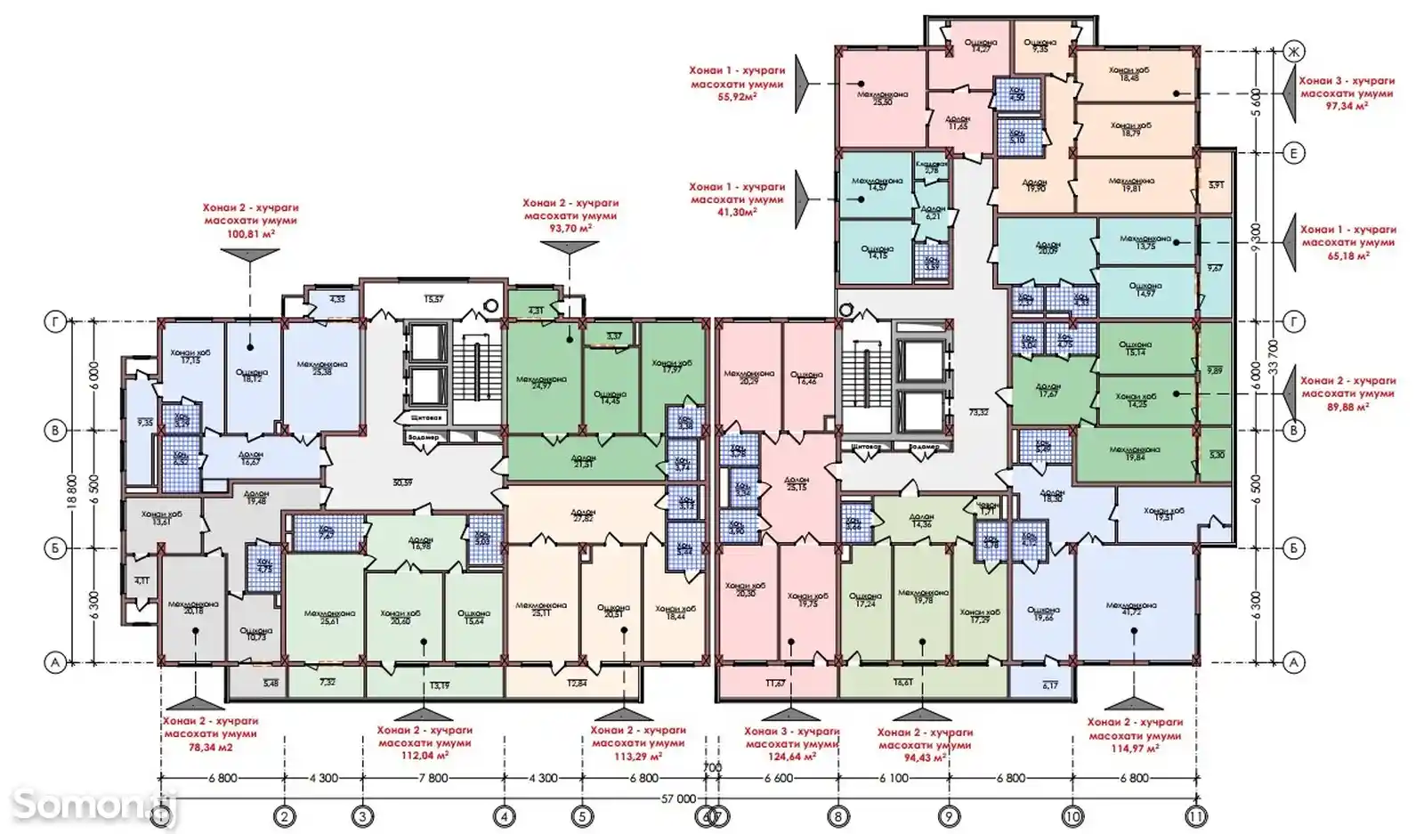 3-комн. квартира, 14 этаж, 125 м², Ашан, парк А. Навои-3