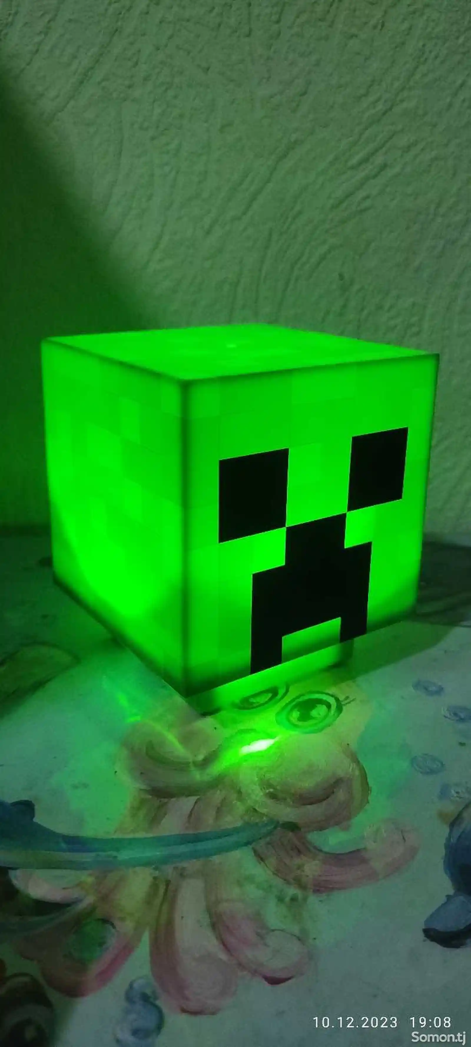 Светильник-ночник Крипер из Minecraft-1