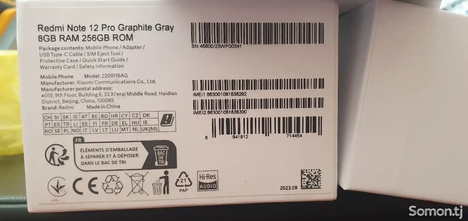 Xiaomi Redmi Note 12 PRO Graphite Gray 8GB Ram 256GB Rom-1