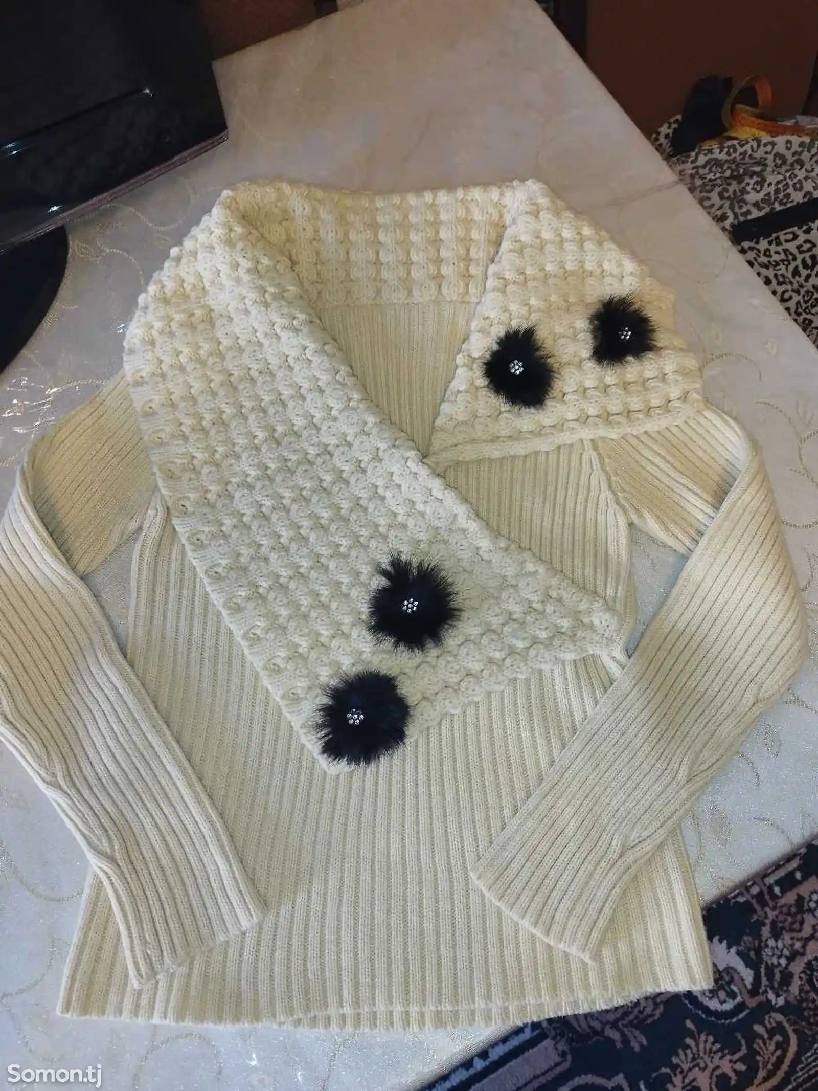 Пуловер с шалевым воротником-2