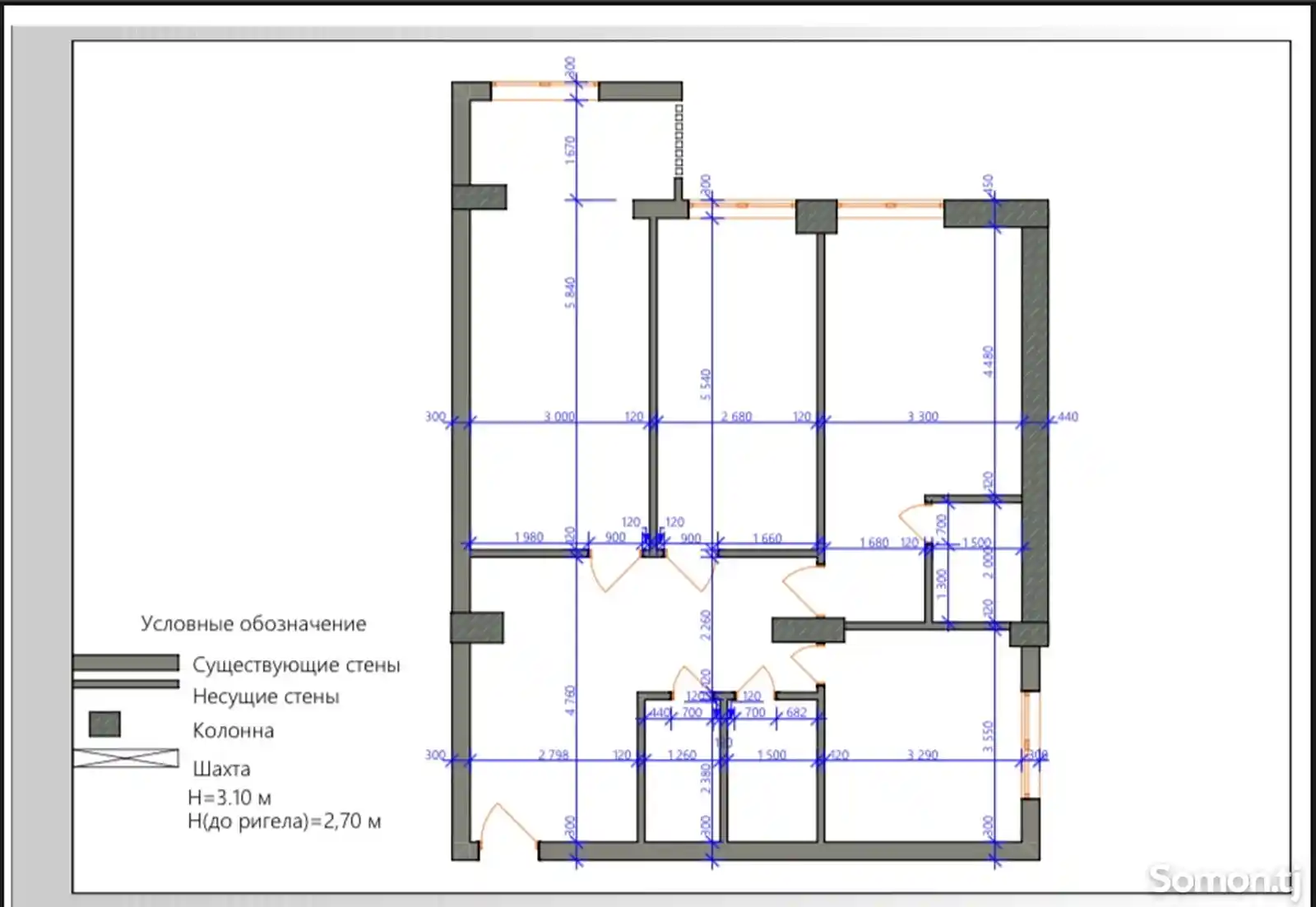 2-комн. квартира, 7 этаж, 97 м², Шохмансур-8