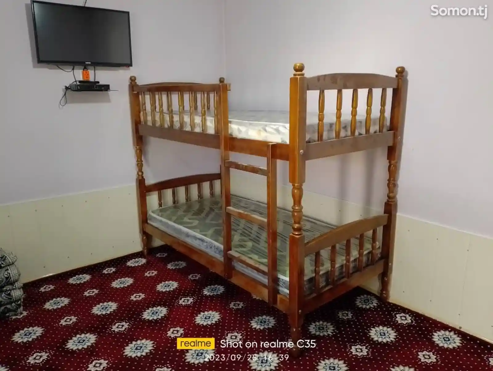 Двухъярусная кровать деревянный-3
