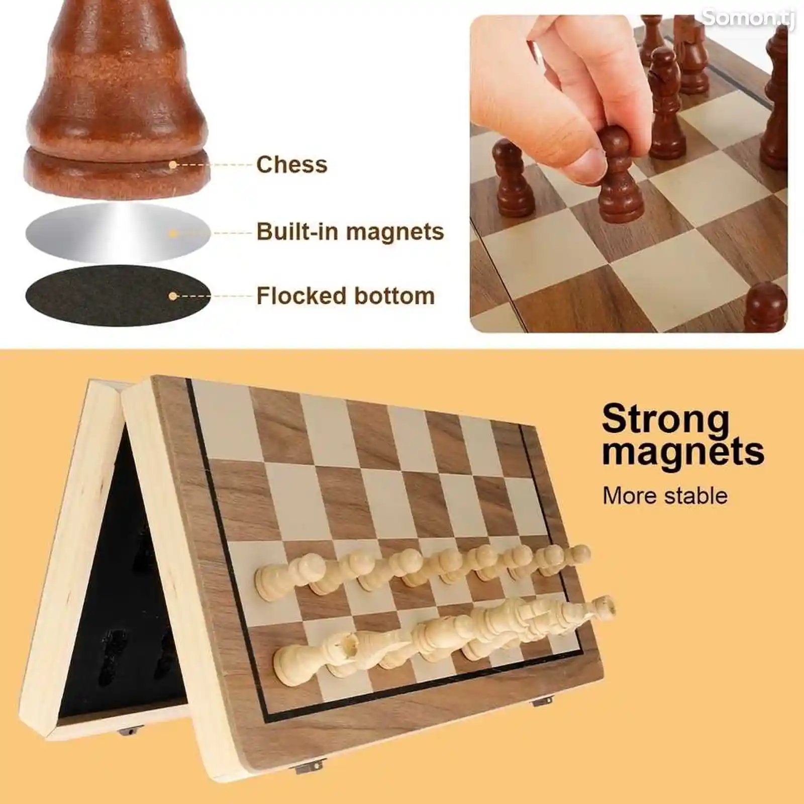 Магнитные шахматы и шашки 2в1-9