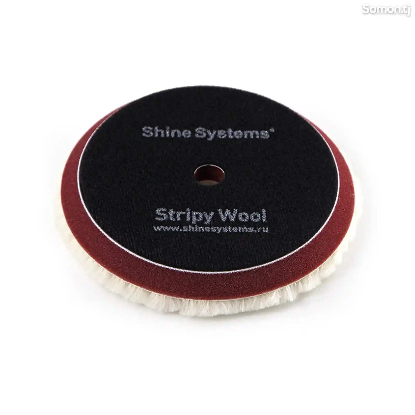 Полировальный круг из стриженого меха Shine Systems Stripy Wool Pad-2