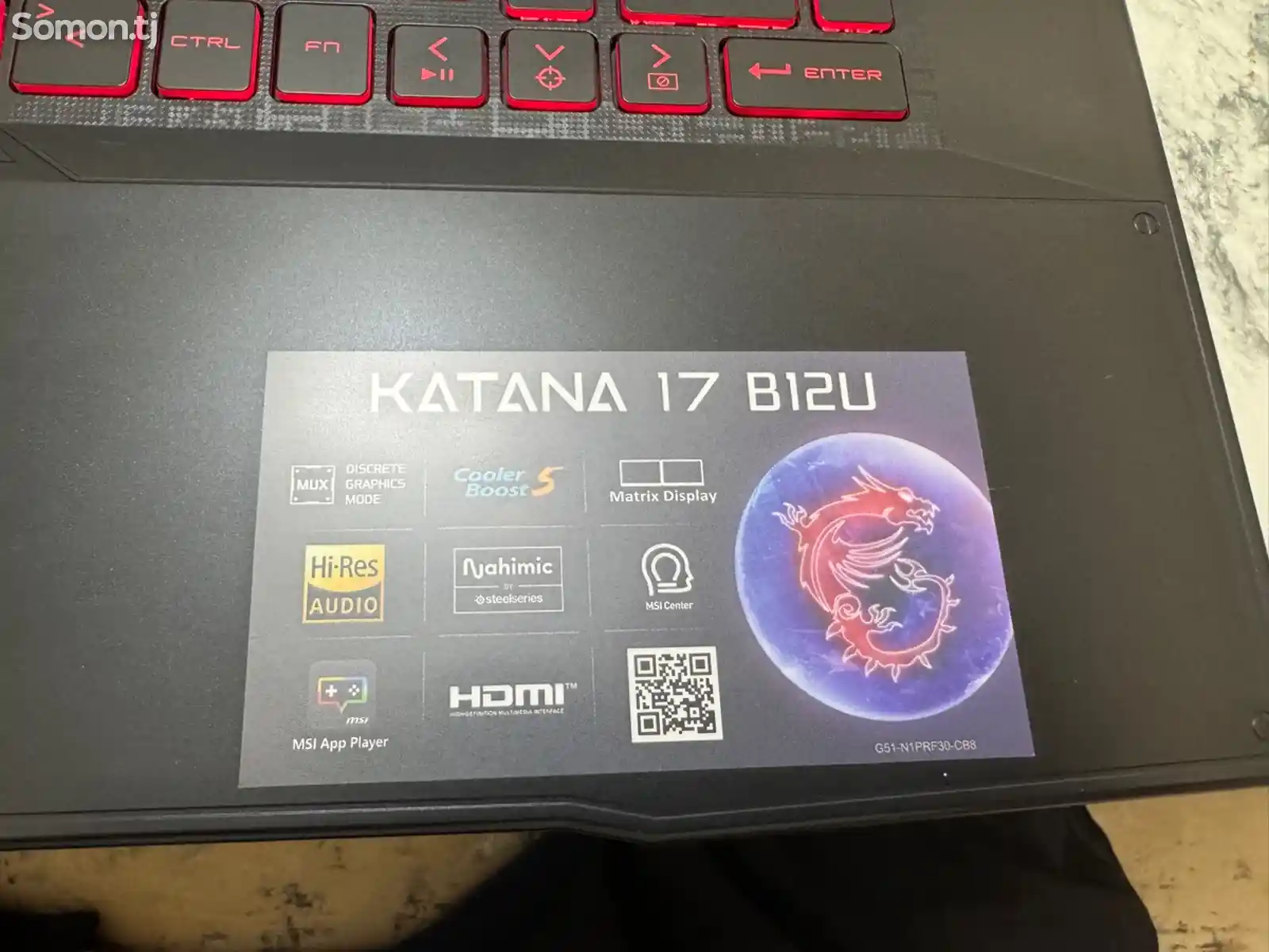 Ноутбук Model Katana 17 B12U, core i5-2