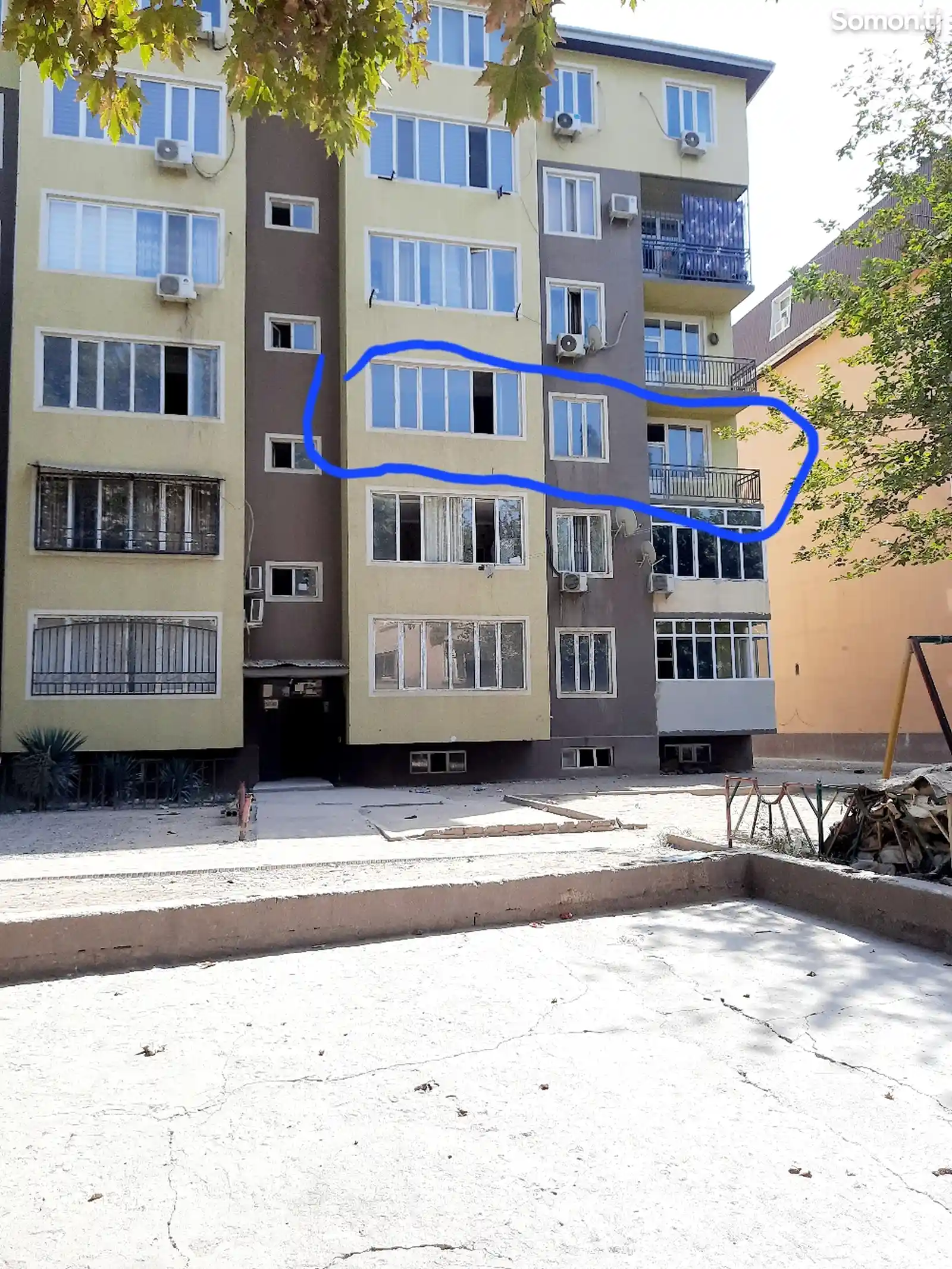 3-комн. квартира, 3 этаж, 101 м², Сомони-2