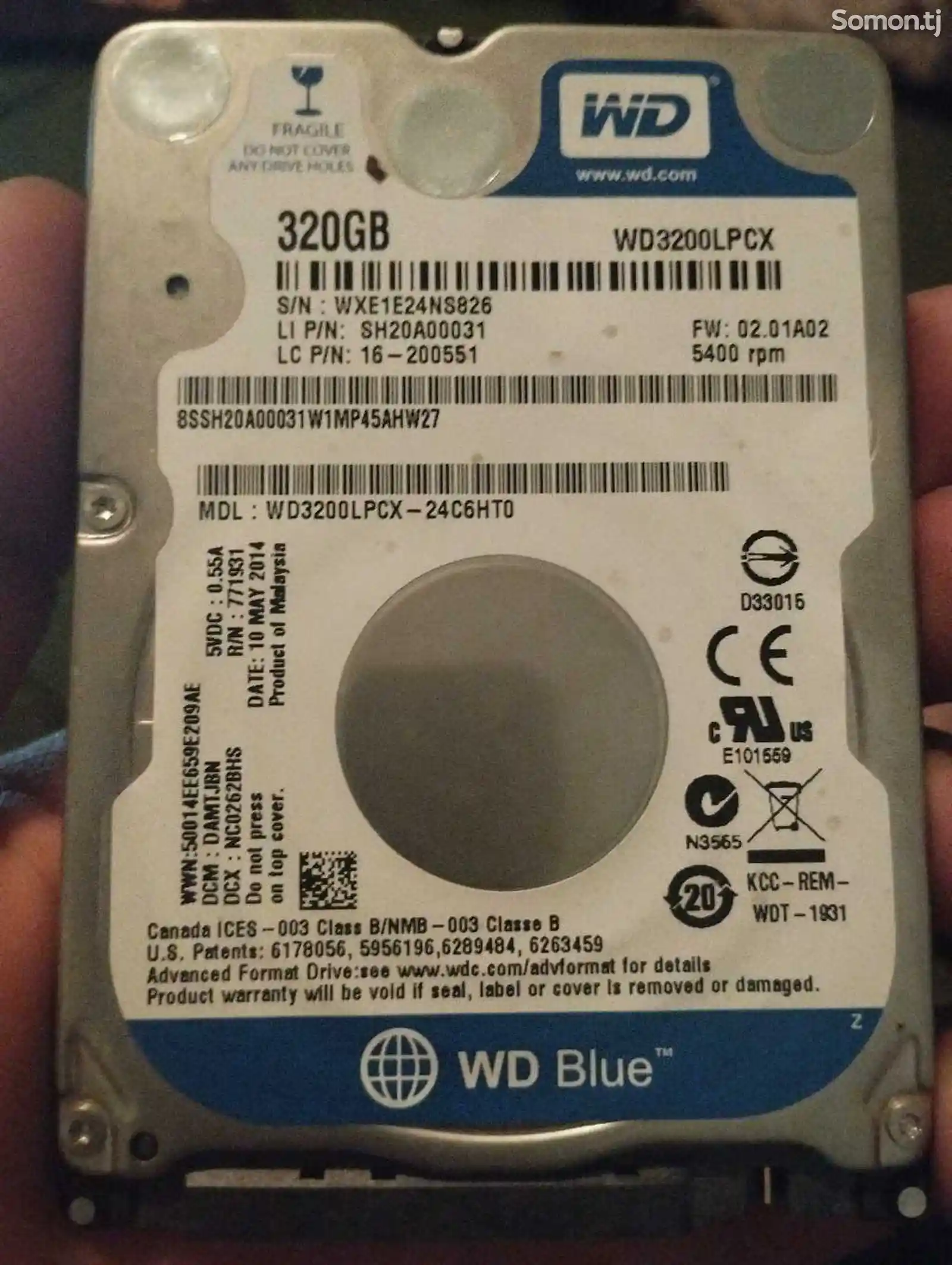 Жёсткий диск для ноутбуков 320 gb-1
