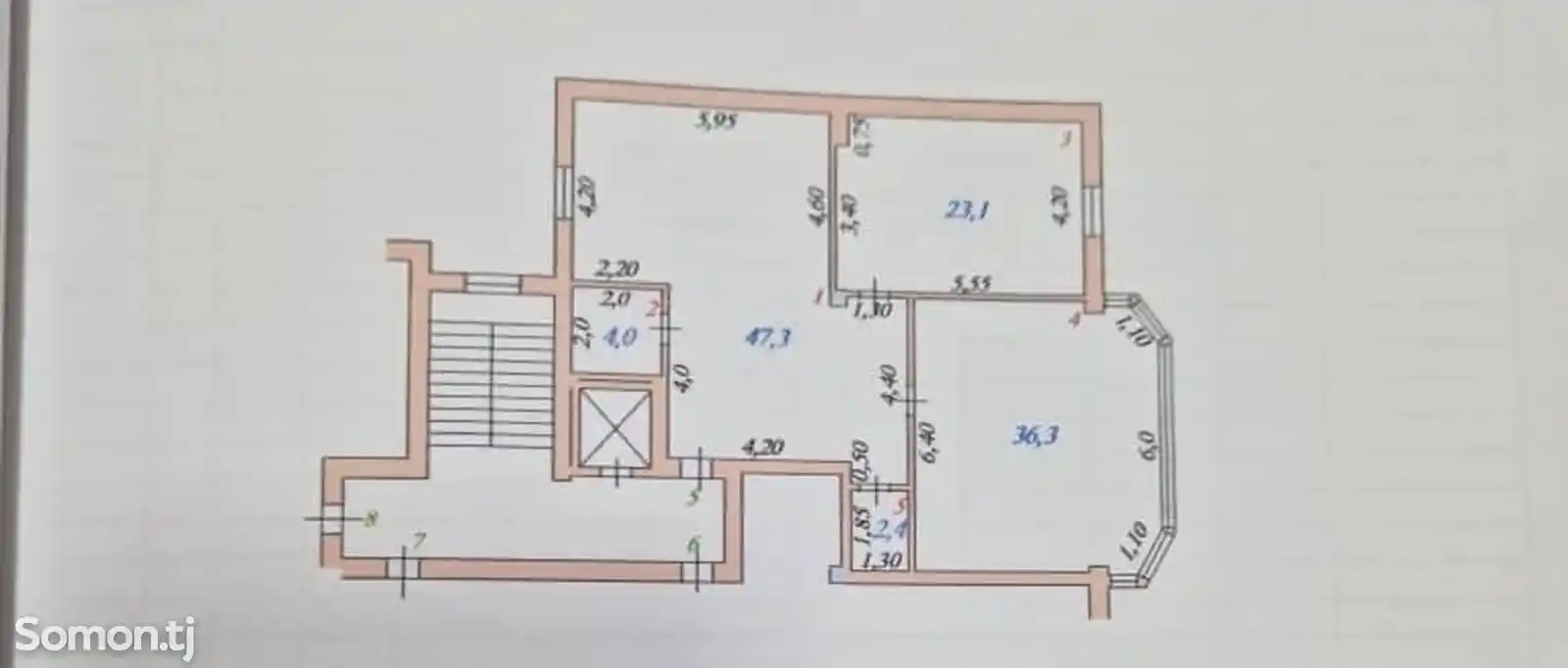 3-комн. квартира, 2 этаж, 114 м², 19 мкр-12