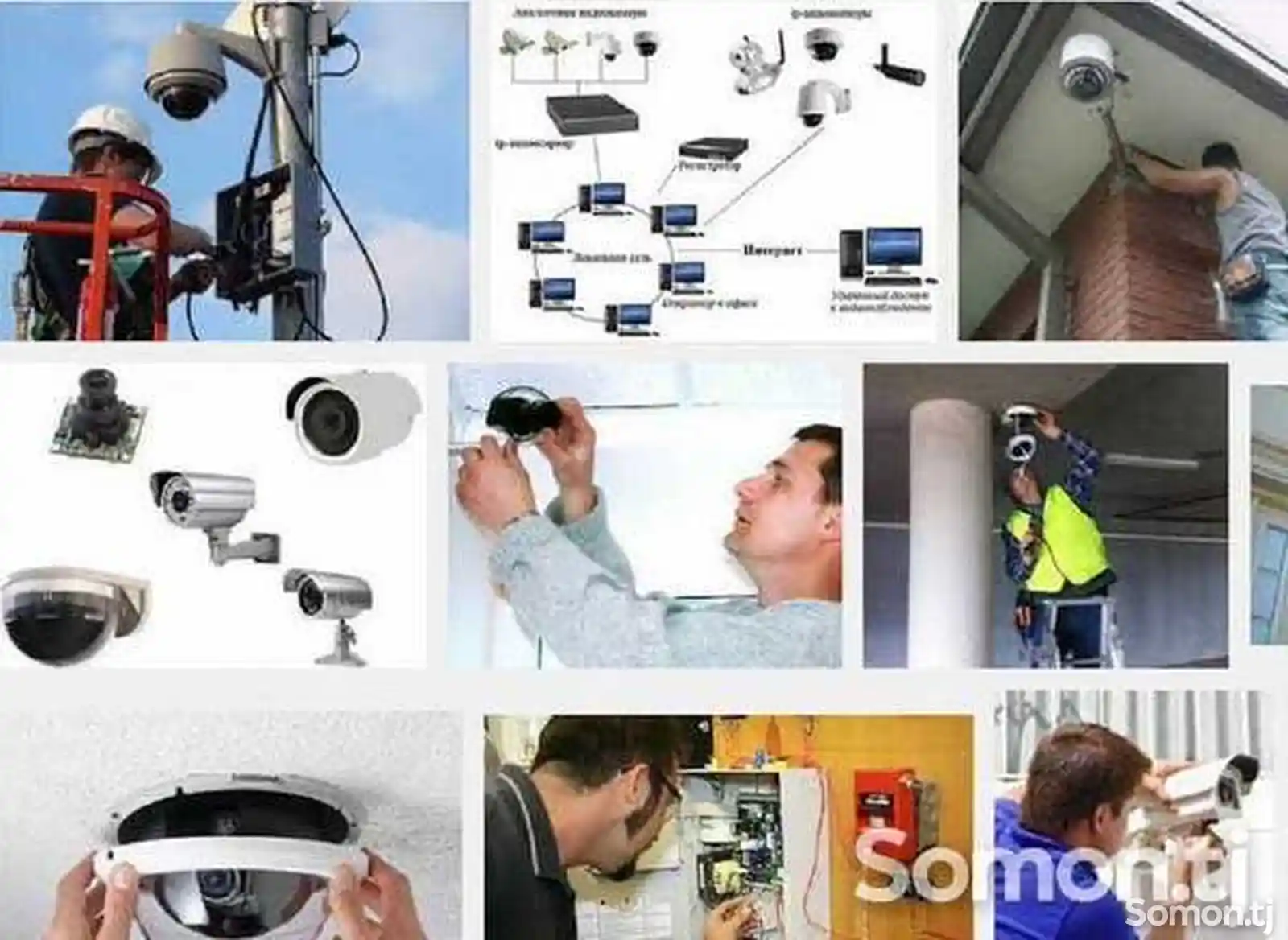 Установка видеонаблюдения аналоги и IP камера-2
