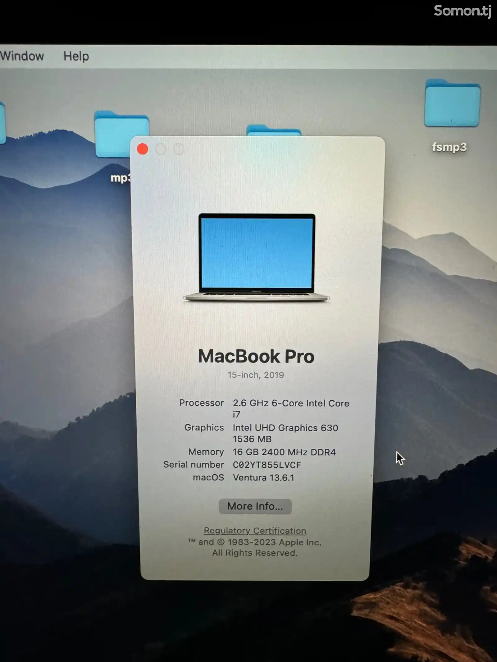 Ноутбук Apple MacBook Pro 15 2019 core i7 16gb-5