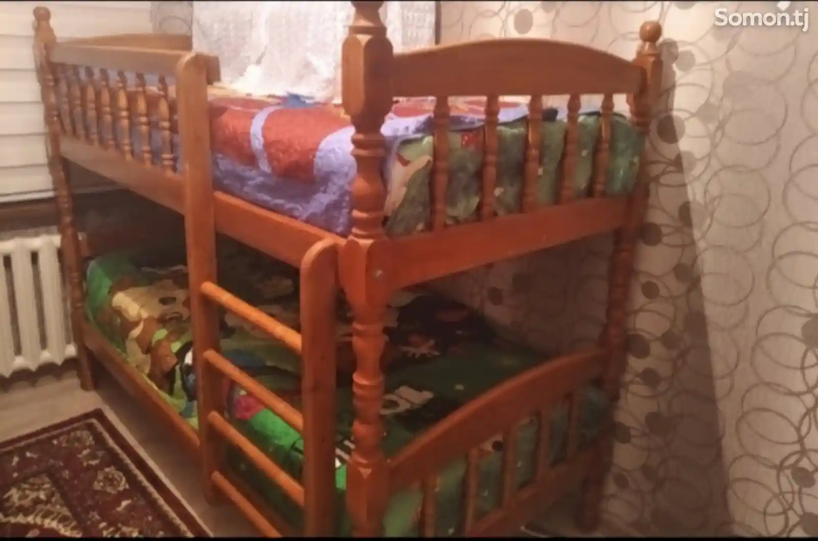 Двухъярусная кровать деревянный-1