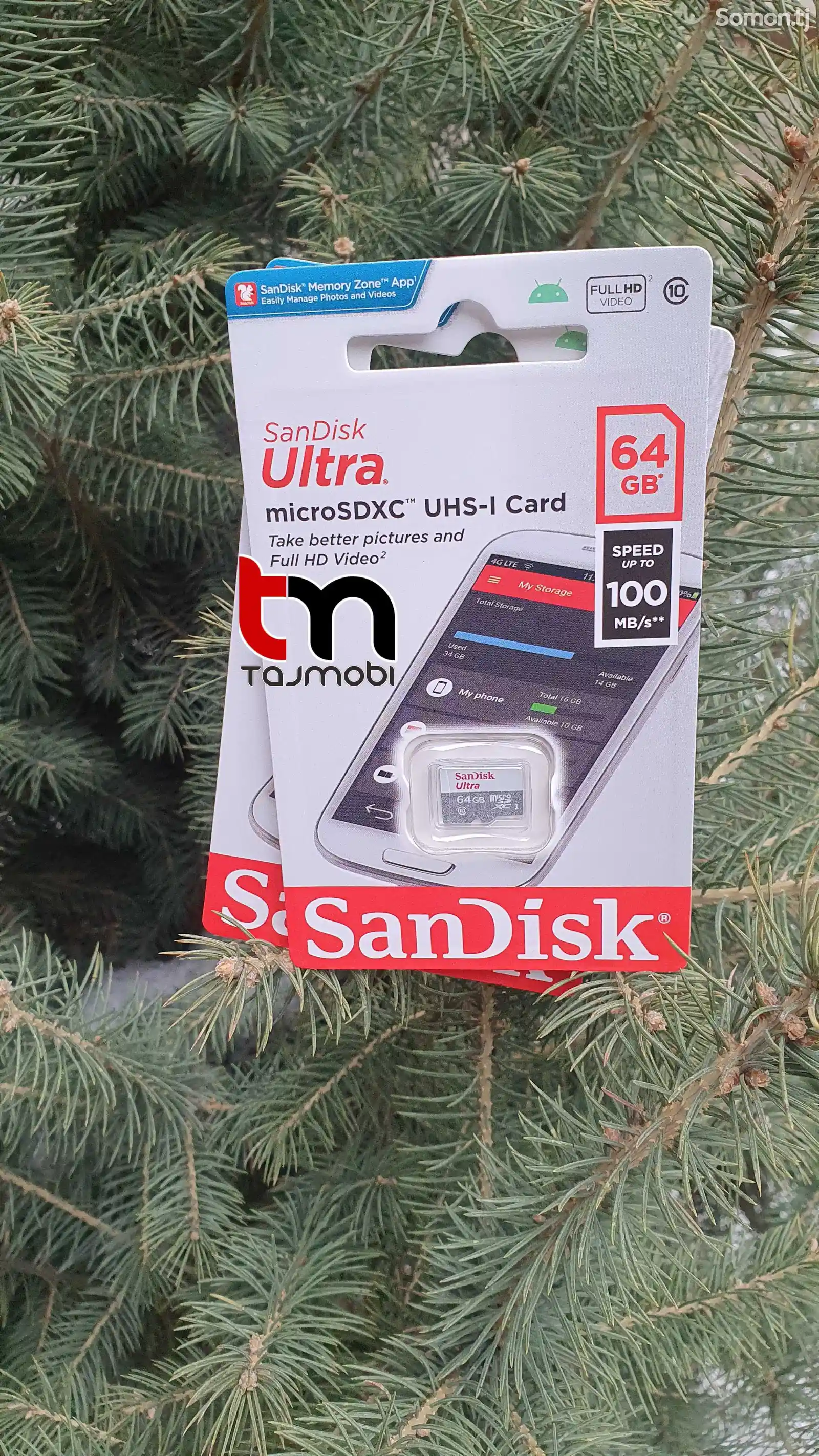 Флешка MicroSD SanDisk Ultra 64Gb