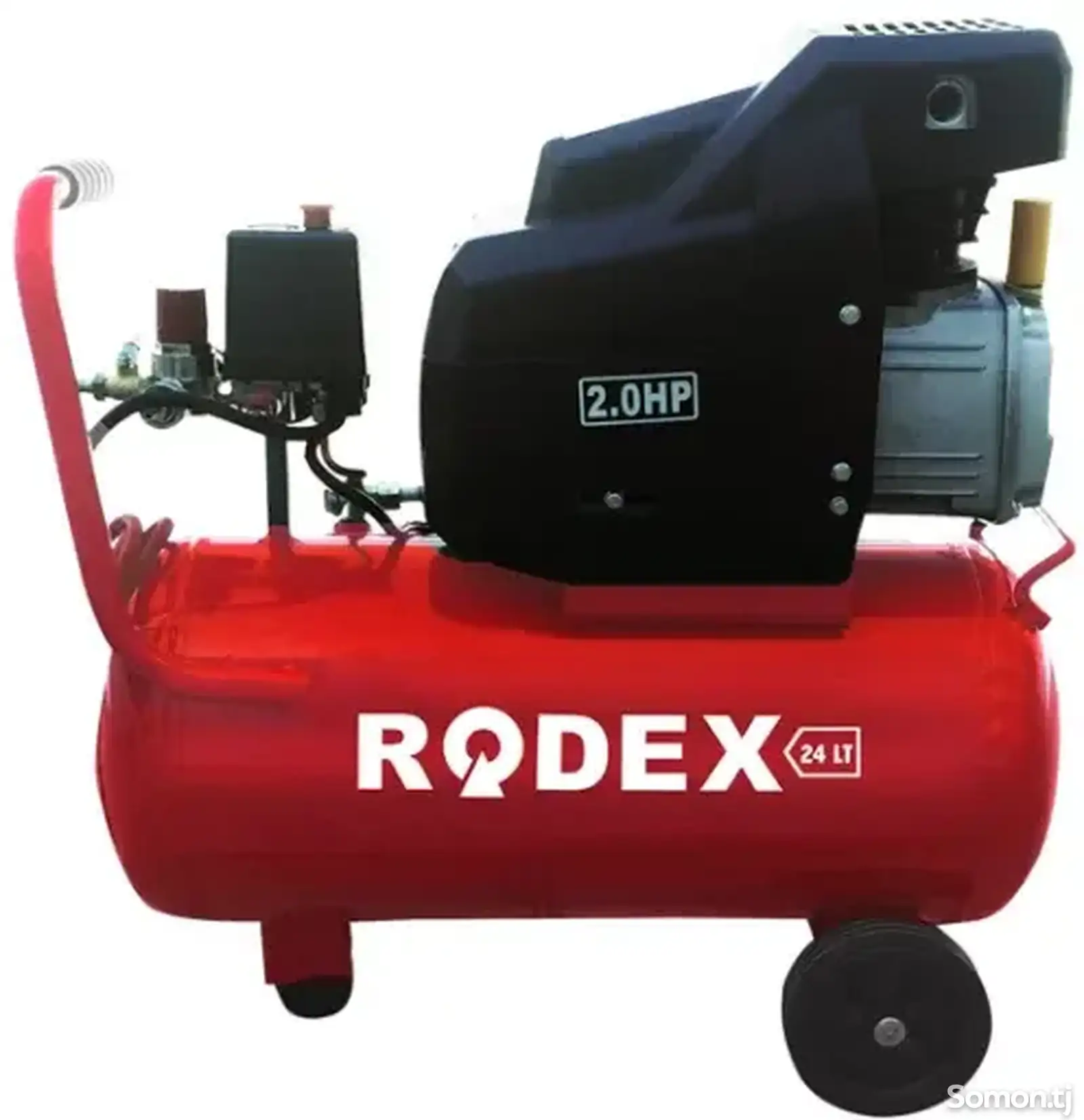 Компрессор воздушный Rodex RDX724 1500W 24л, красный