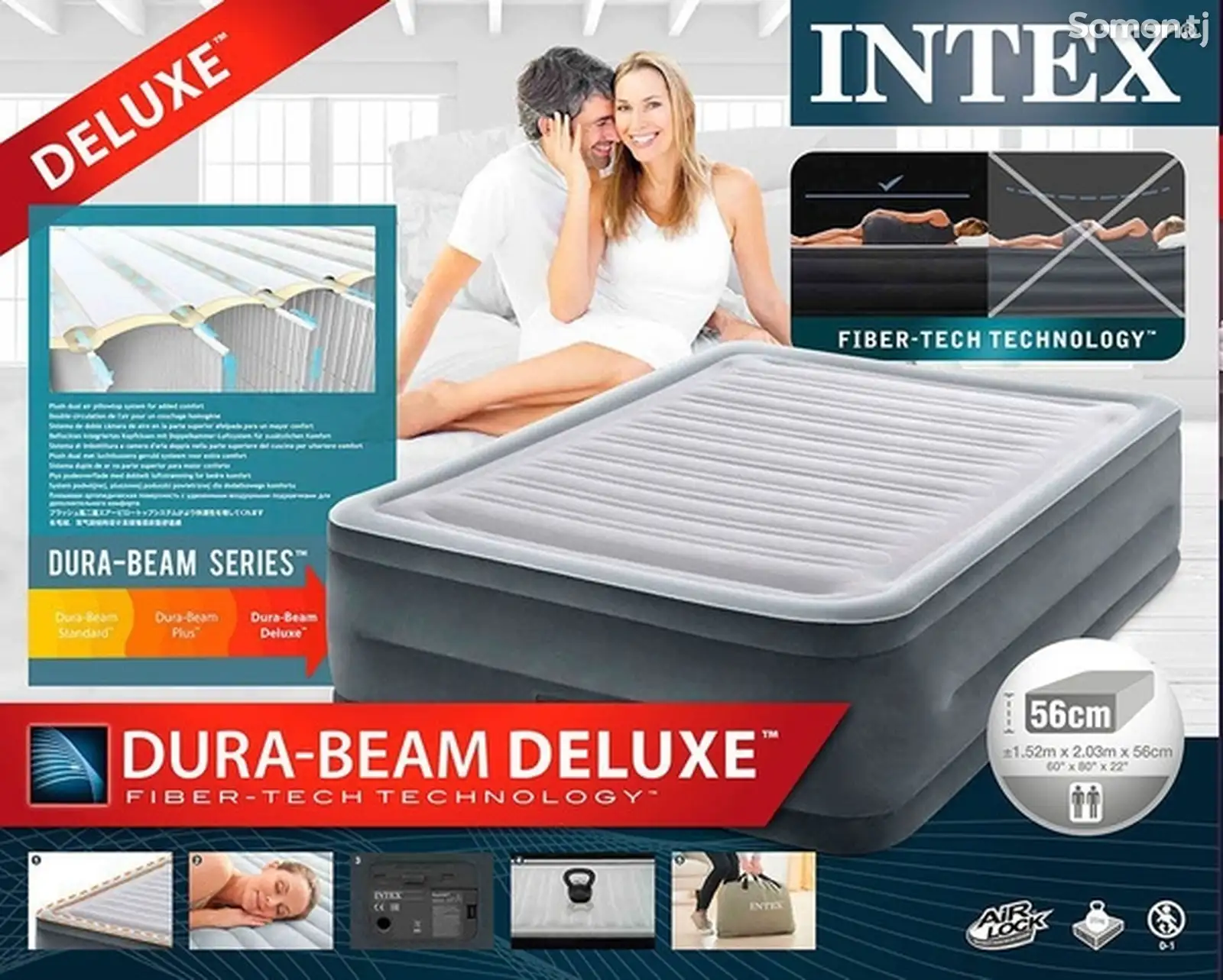 Надувная кровать Intex Deluxe Pillow Rest-1