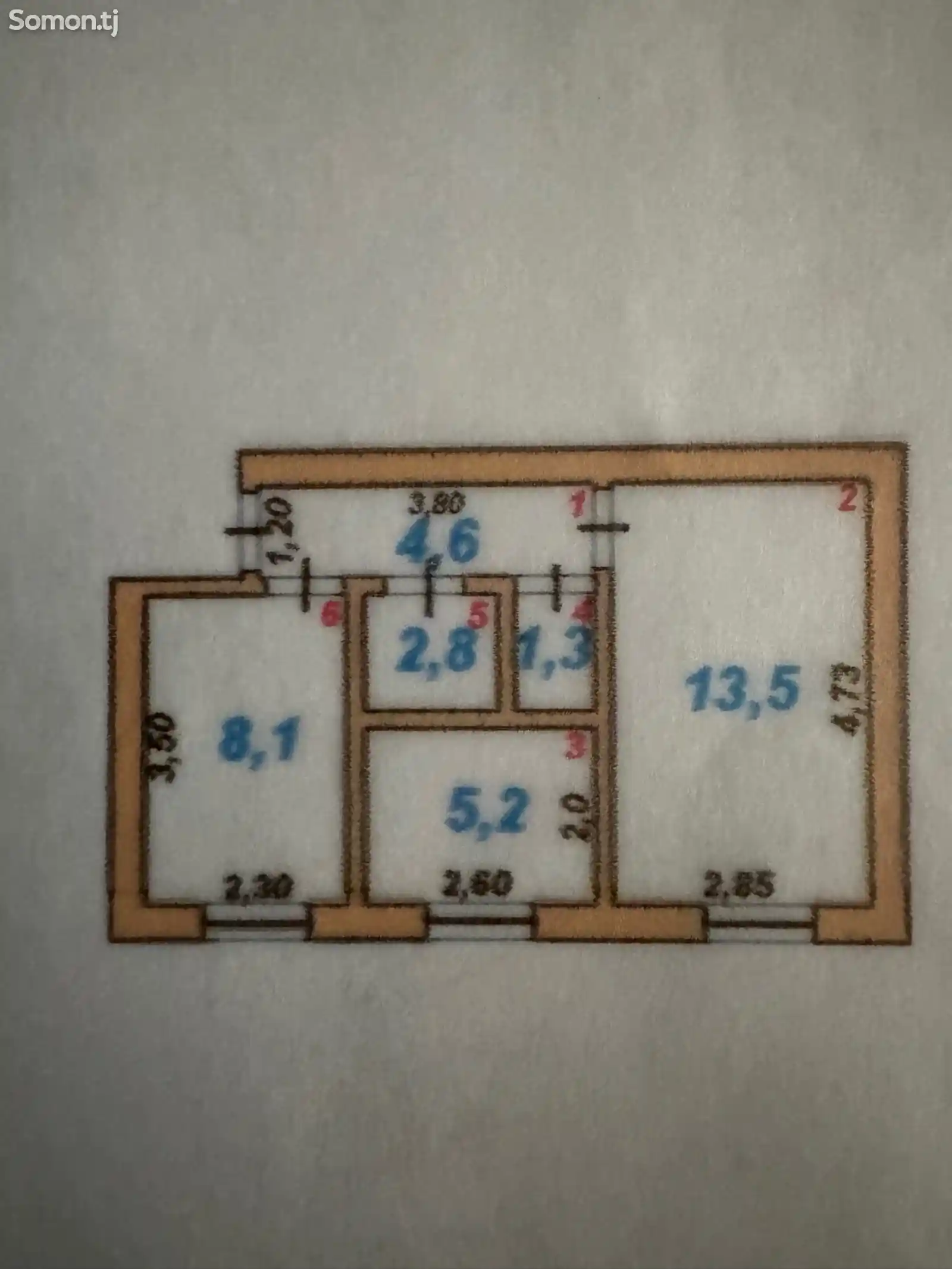 2-комн. квартира, 3 этаж, 36 м², Фирдавси-7