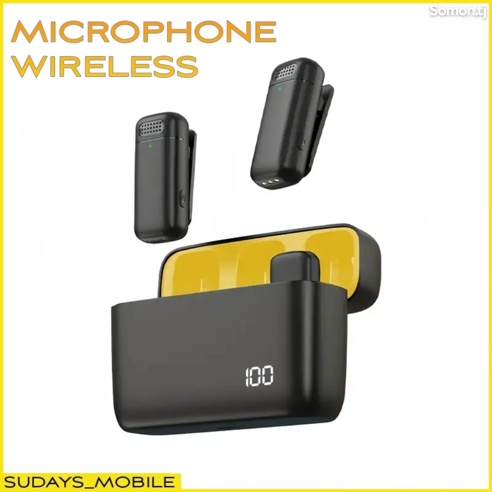 Петличный Микрофон для телефона Wireless Microphone-1