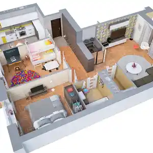 2-комн. квартира, 6 этаж, 63 м², Фабрики