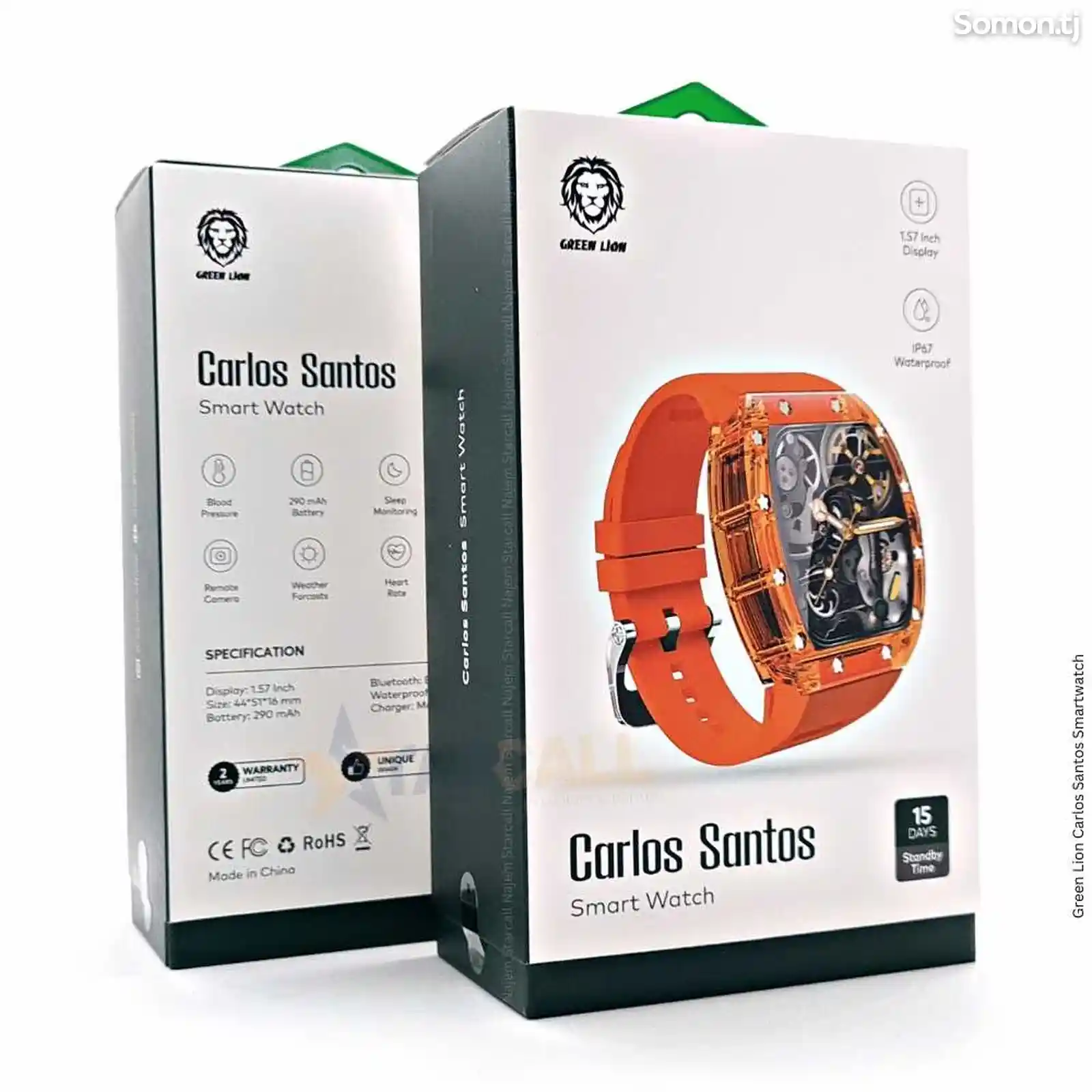 Смарт часы Green Lion Carlos Santos Orange-4