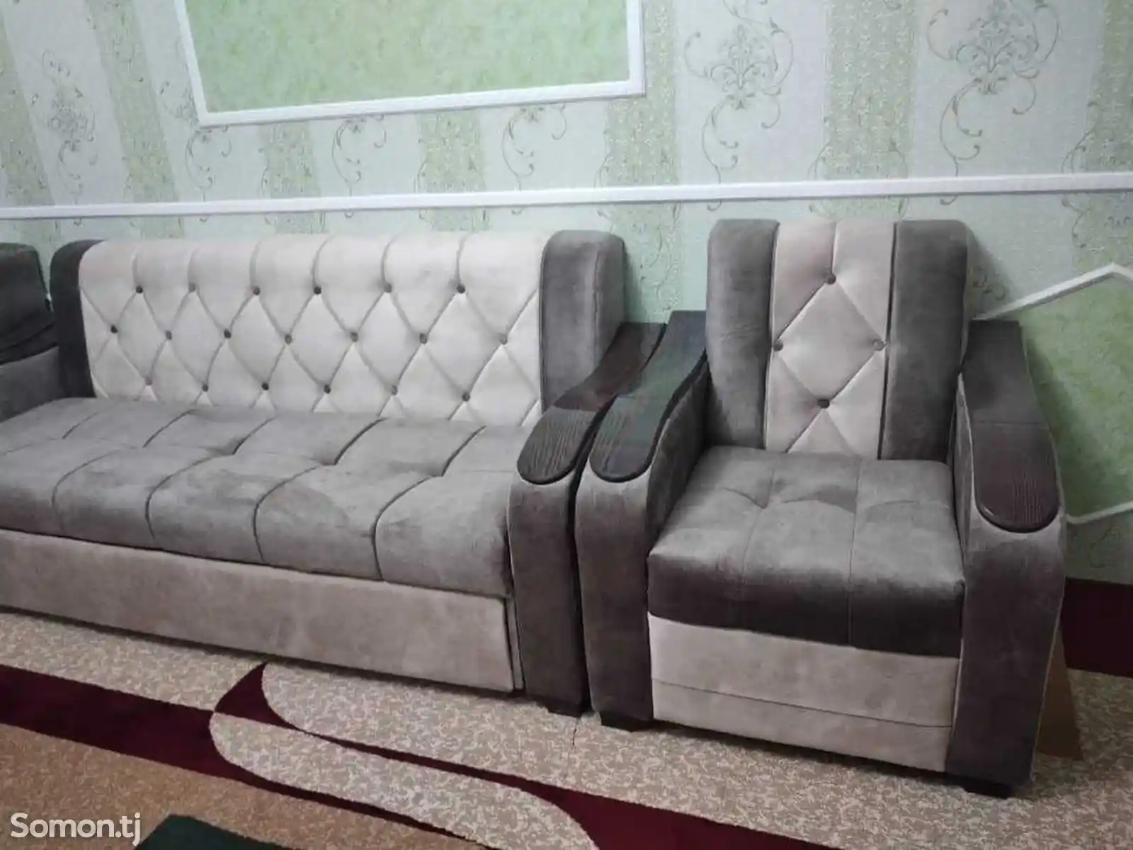 Раскладной диван с креслом-3
