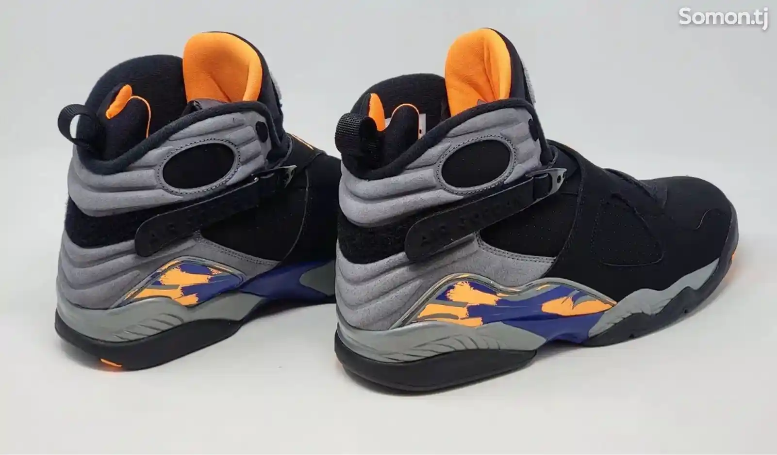 Кроссовки Air Jordan VIII 8 Retro Suns Black Deep Royal Orange-5