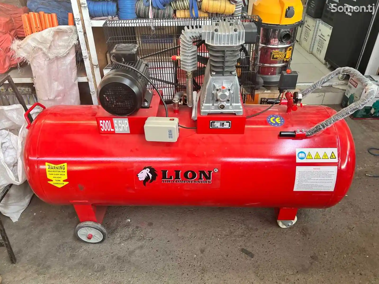 Компрессор lion 500L 3 фаза-1