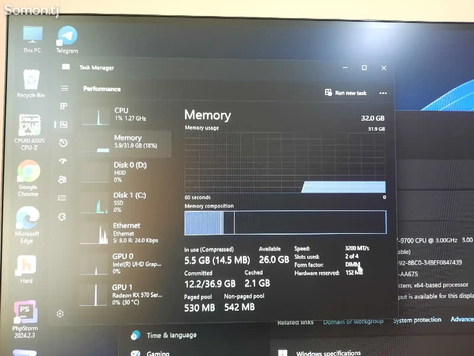 Игровой персональный компьютер Intel Core i7 9700 /32gb RAM / 4gb GPU-3