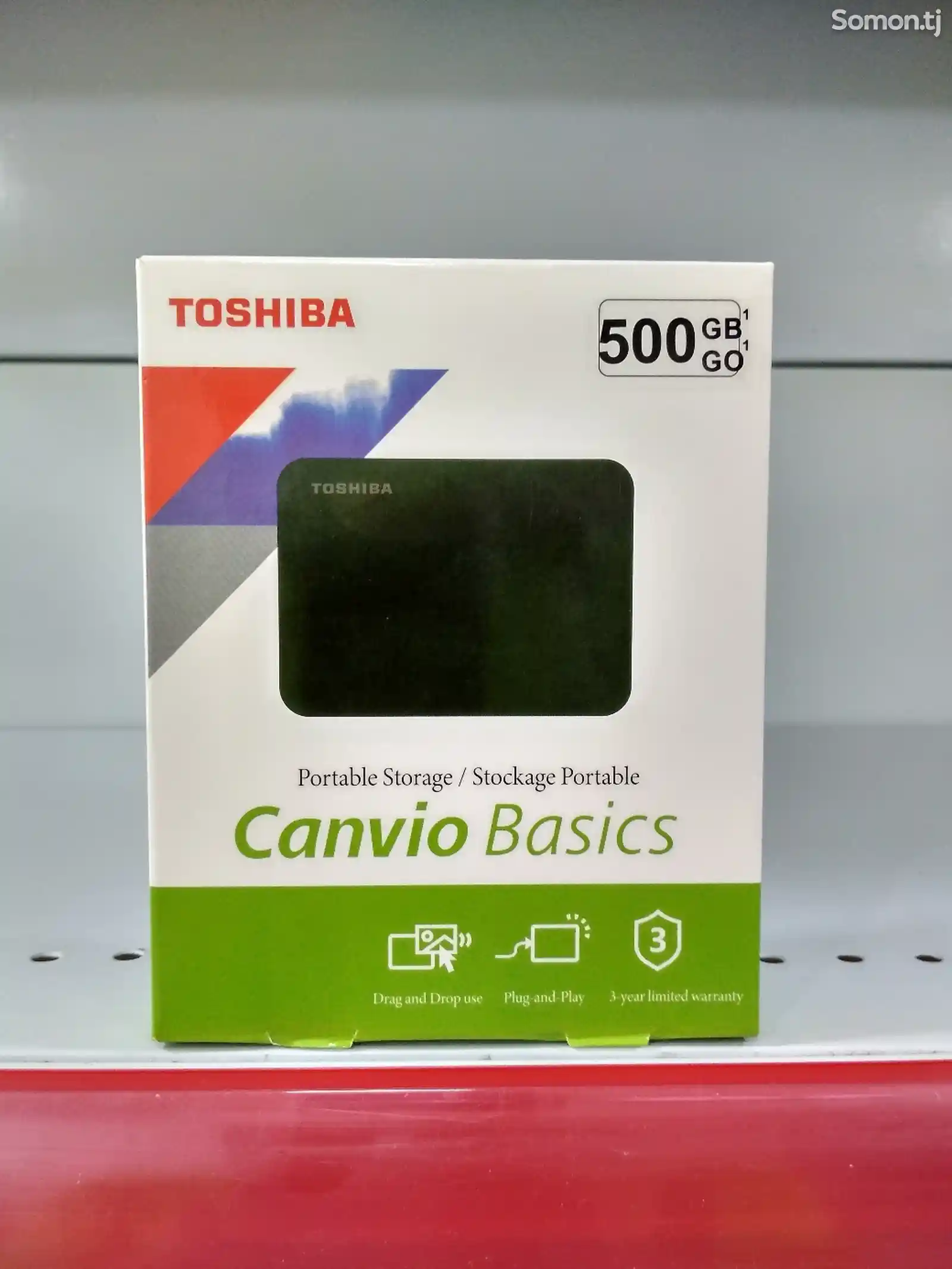Портативный USB 3.0 Жёсткий диск Toshiba Canvio Basics 500GB-2
