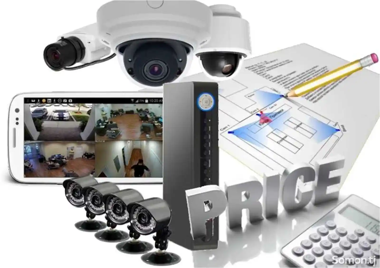 Установка видеонаблюдения аналоги и IP камера-6