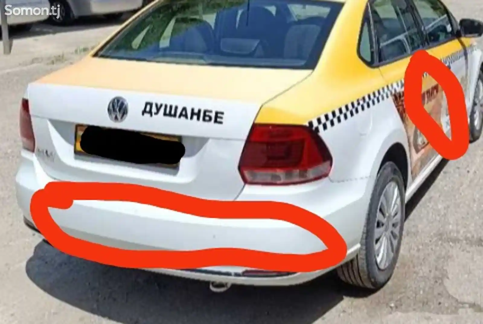 Задний бампер и дверь от volkswagen polo