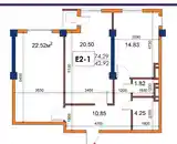 2-комн. квартира, 14 этаж, 74 м², Шохмансур-2