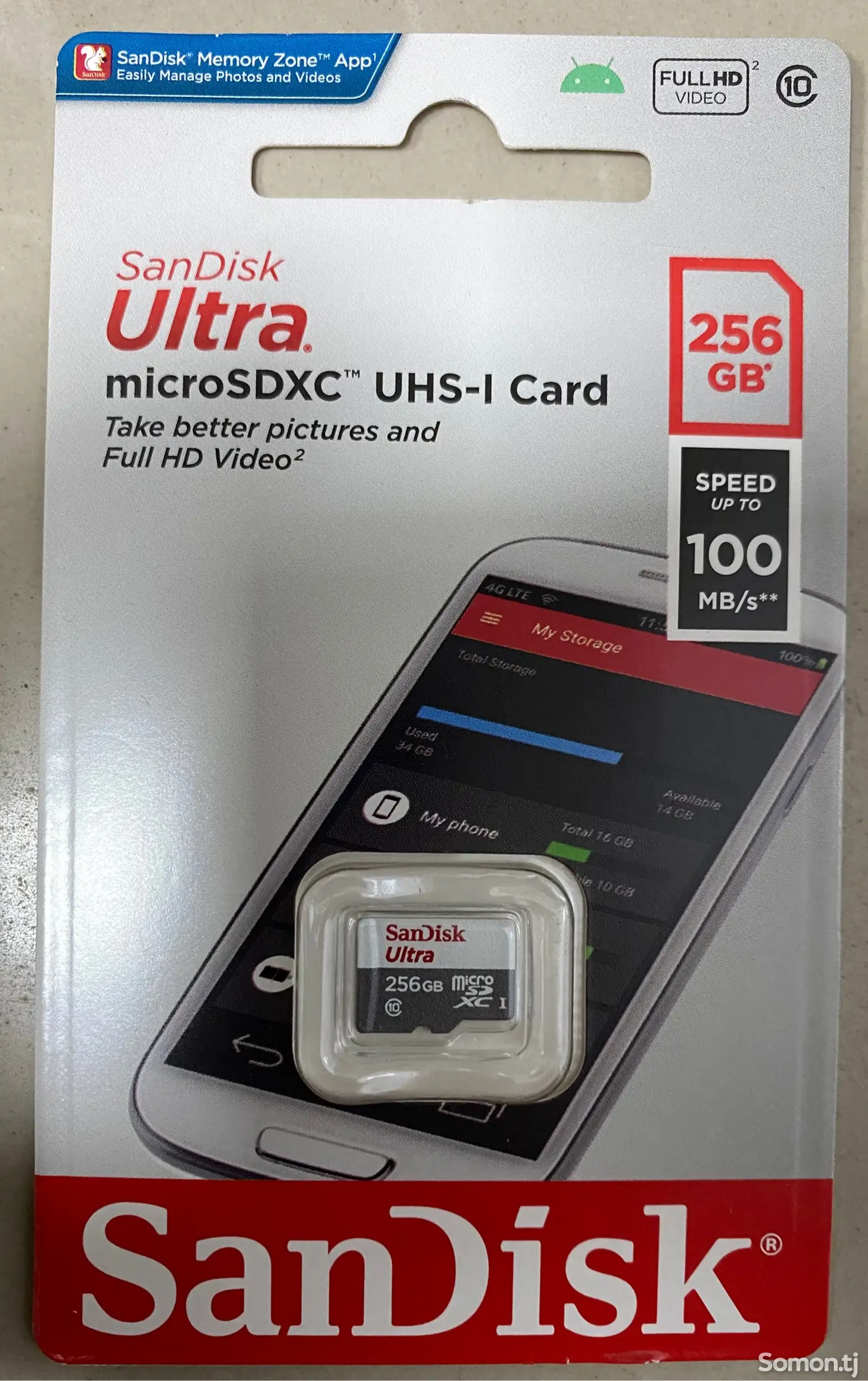 Карта памяти Micro 256Gb SanDisk Class 10-1