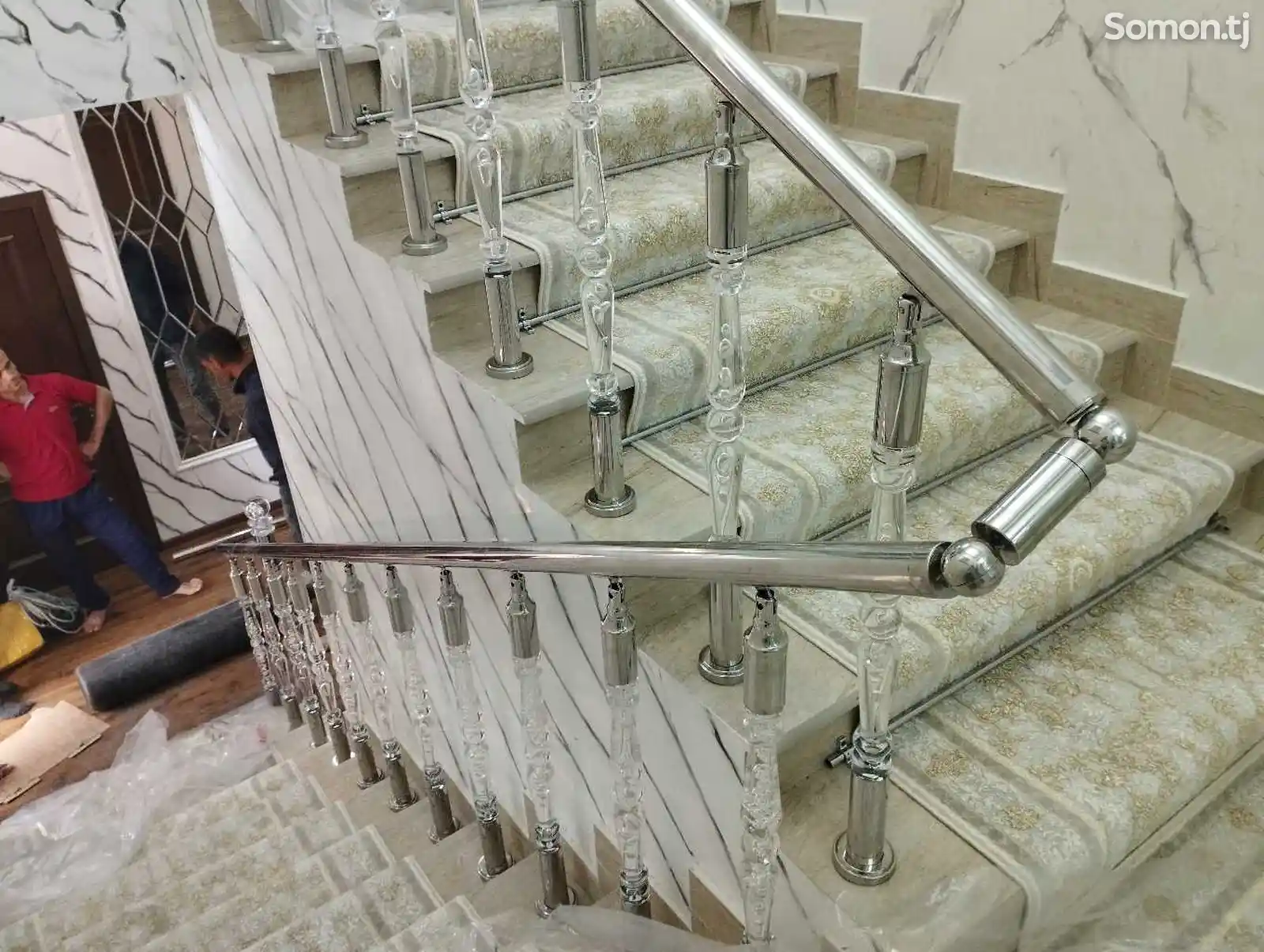 Перила для лестниц из оргстекла алюминия на заказ-7