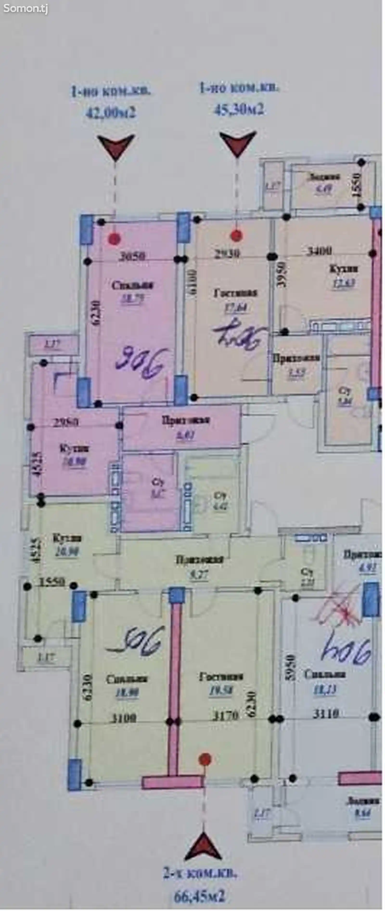 2-комн. квартира, 9 этаж, 66 м², Фирдавсӣ-2