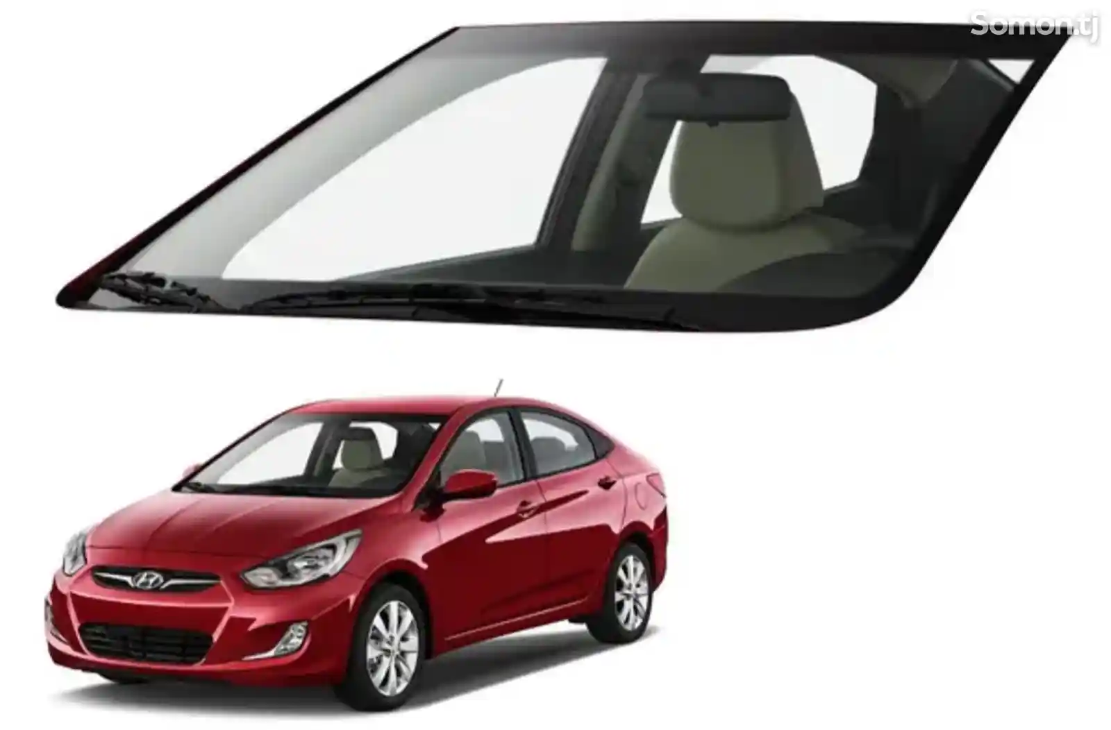 Лобовое стекло на Hyundai Accent 2014