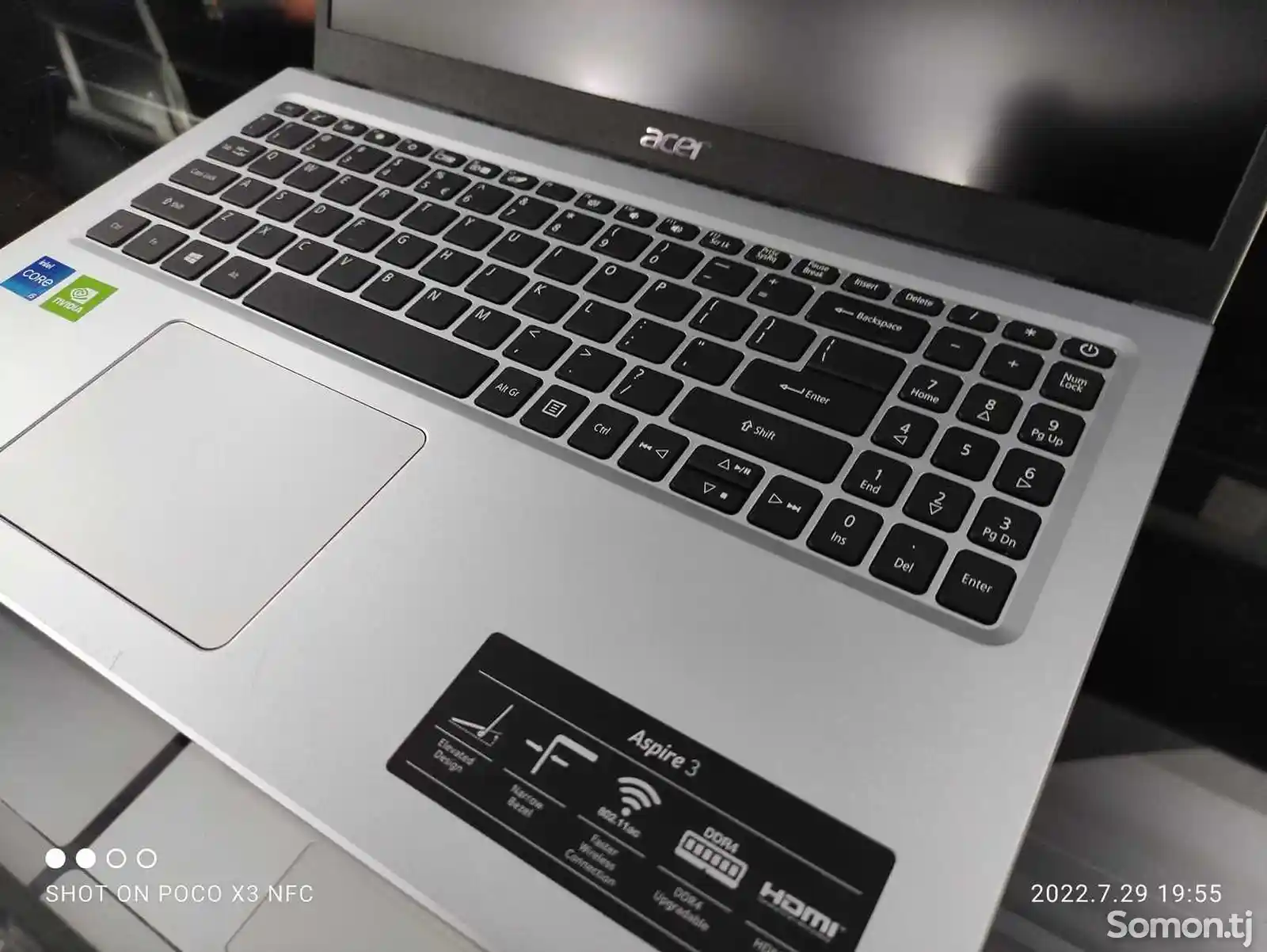 Ноутбук Acer Aspire 5 Core i5-1165G7 Geforce MX 350 2GB /8GB/256GB SSD 11TH GEN-6