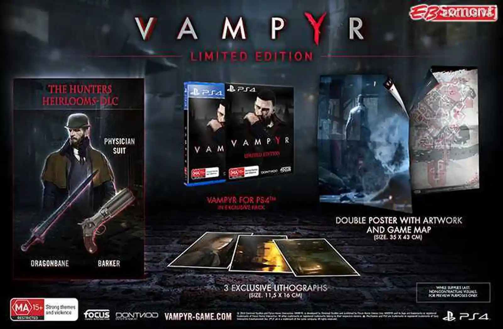 Игра Vampyr Limited Edition для Sony PS4-3