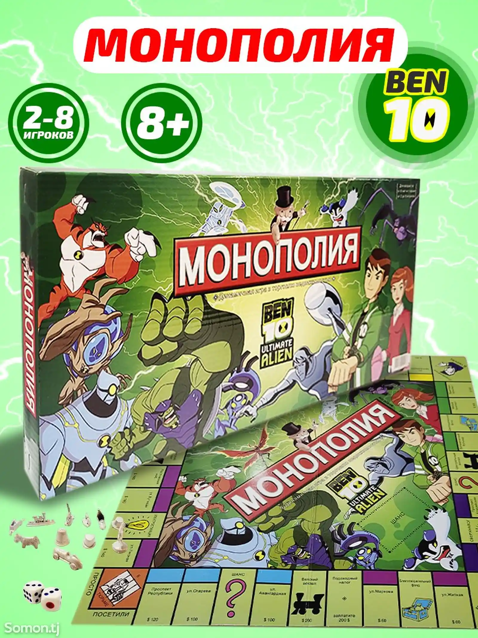 Детская настольная игра Монополия-Бен 10-1