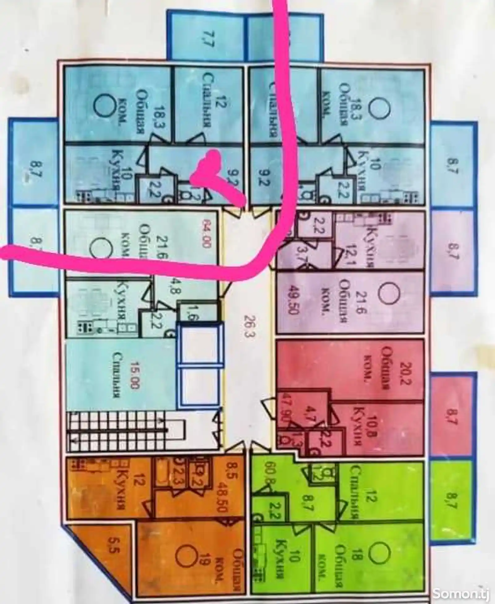 2-комн. квартира, 12 этаж, 70 м², 4 мкр-5